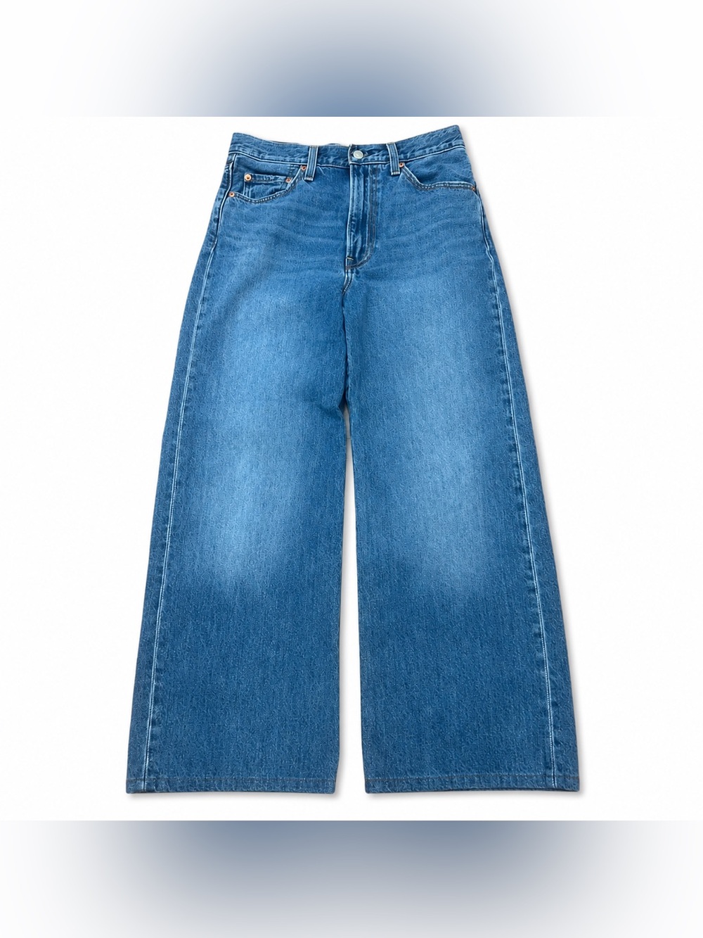 Levi’s Ribcage Wide Leg Jeans Women’s 27 High Rise Cropped Blue Denim - Picture 2 of 12
